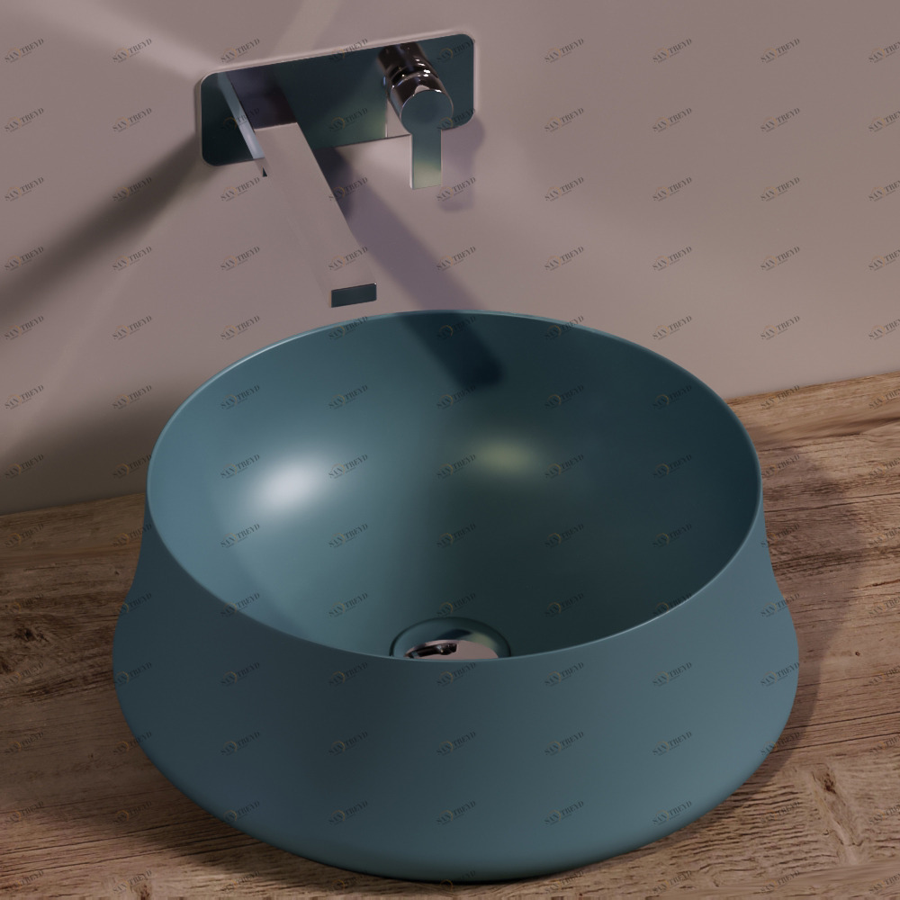 SH02NAVYMATT Накладная раковина на столешницу  круглая Simas Sharp