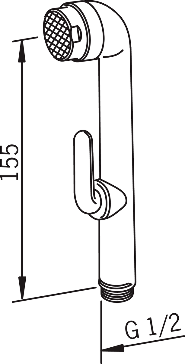 Oras 242061 Ручной душ 242061  Хром  - Вид №2