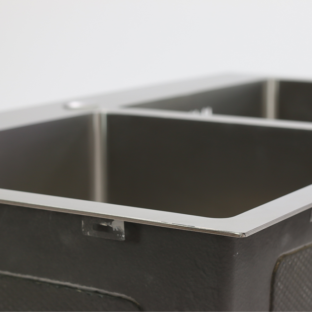 Мойка DS8045H MELANA ProfLine 3,0/220 САТИН 2-я чаша, врезная прямоугольная DS8045H  - Вид №5