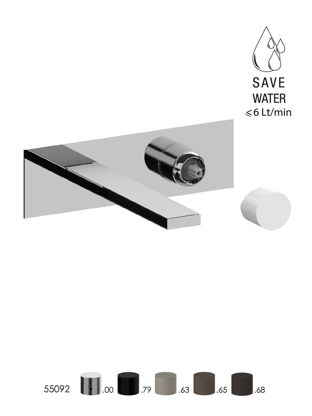 Настенный смеситель для раковины без слива Rubinetterie Frattini Gaia S ARCH-00103499 - Вид №1