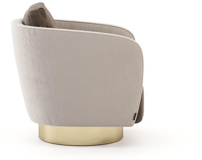 Stylish Club Мягкое бархатное кресло с подлокотниками Her Scf.he09 - Вид №3