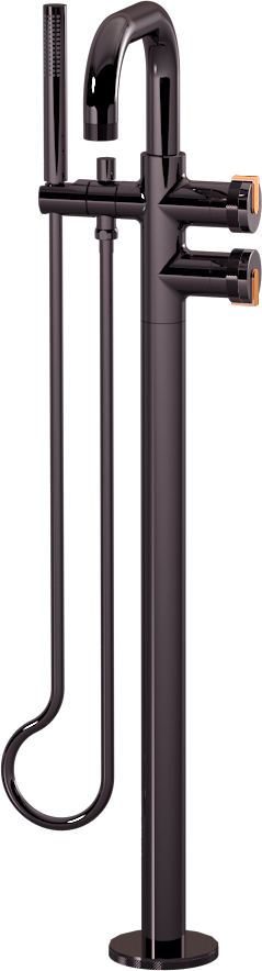 E-11557-R1OX-L1RG-OX Смеситель напольный отдельностоящий (внешняя часть) GRAFF MOD+