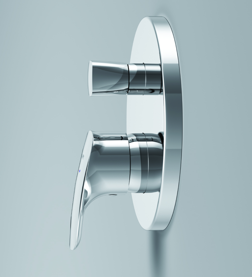 F71A85000 cмеситель д/ванны/душа монтируемый в стену хром шт. AM.PM Spirit 2.1  - Вид №3