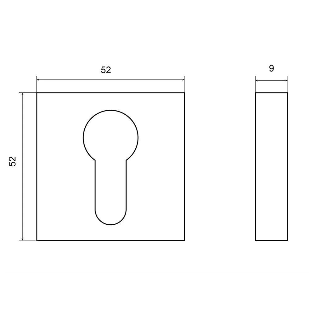 Накладка на цилиндр Palladium M ET GF для элегантной защиты замка 88040772 STLM-0076641 - Вид №3