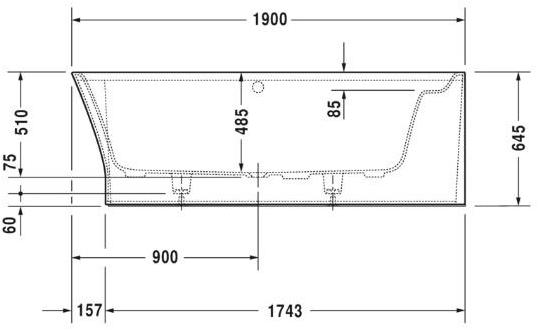 Duravit Угловая гидромассажная ванна из дюрасолида Cape cod 760362 - 760363 - Вид №5