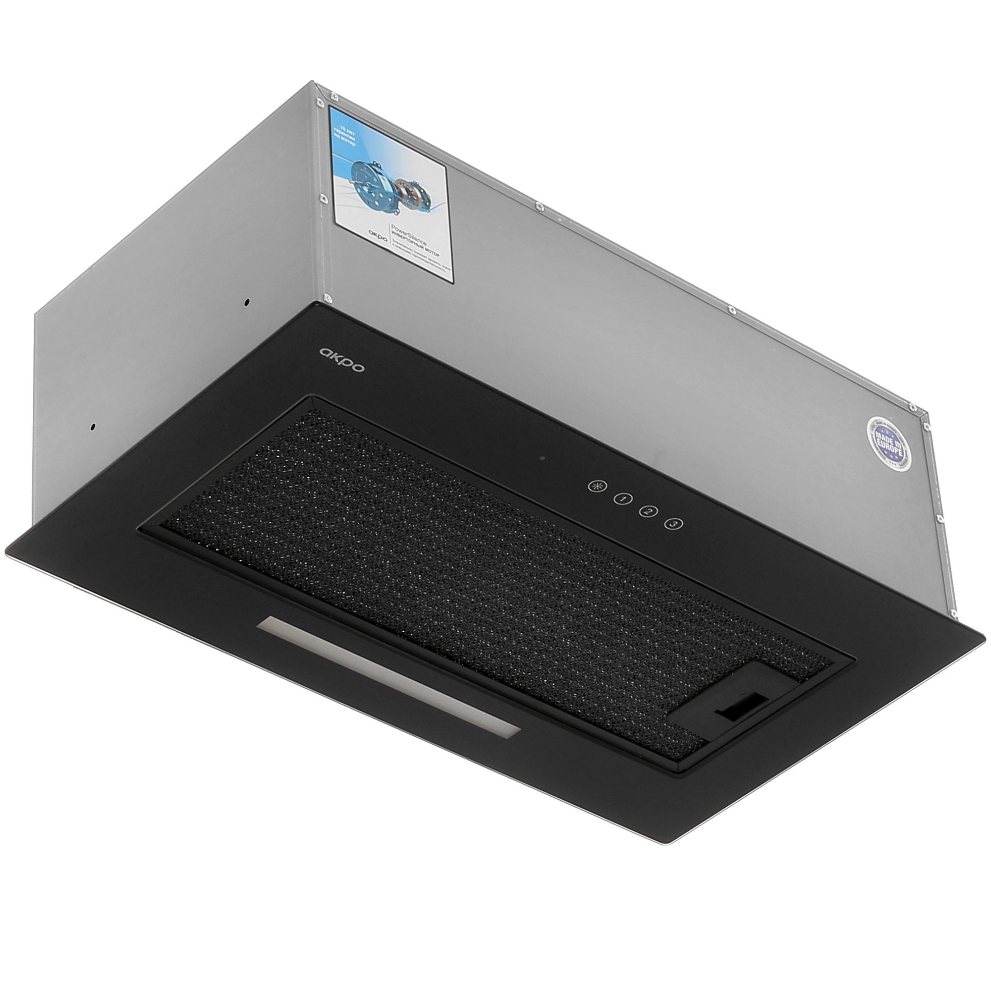 9951215 Вытяжка полновстраиваемая Akpo WK-11 Mio glass черный STDN-0041202