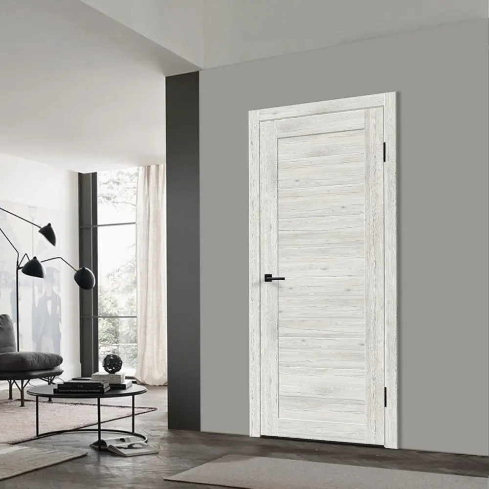 Комплект двери Тиволи глухая 80x200 см ПВХ цвет рустик серый без доборов VELLDORIS STLM-2114731 - Вид №1