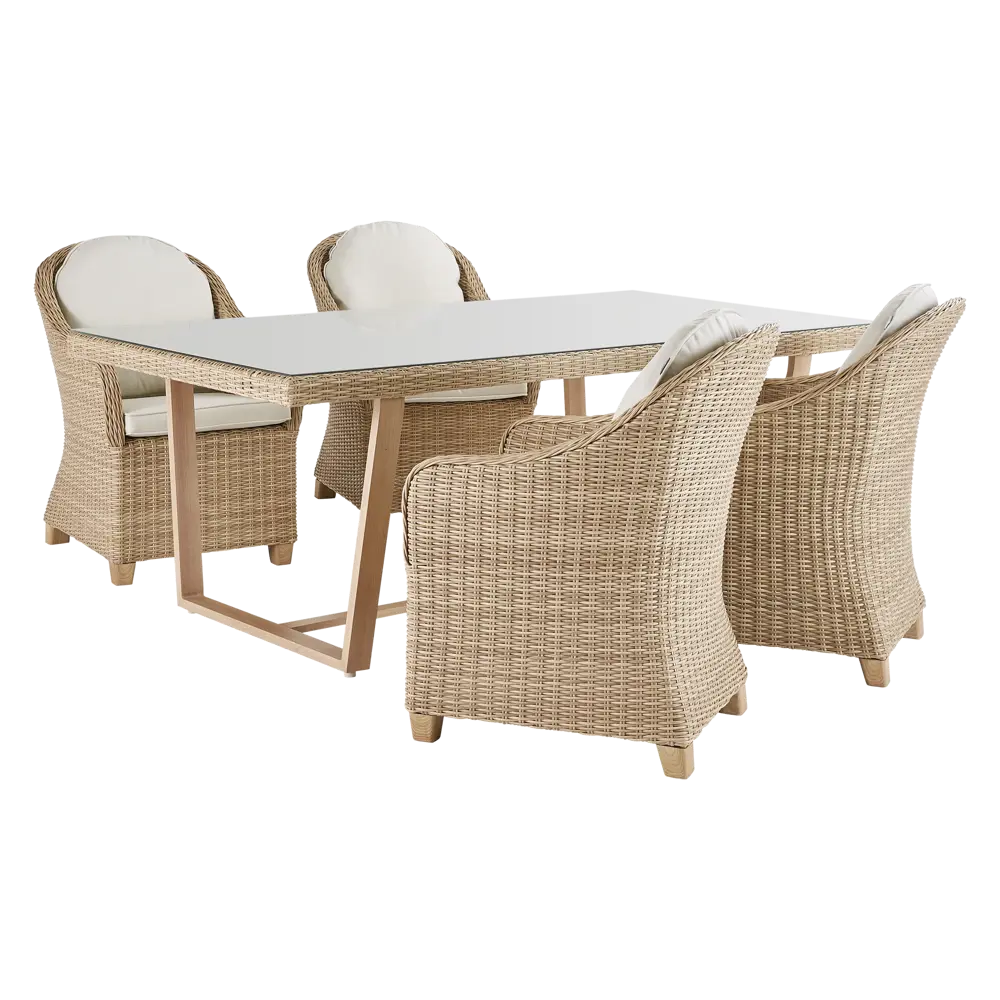 Кресло садовое NATERIAL Medena с подушками - алюминий и искусственный ротанг 87082102 STLM-0073136 - Вид №8