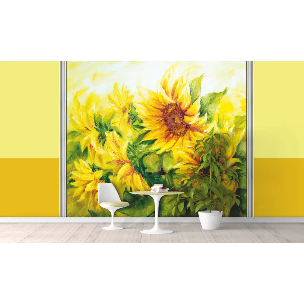 Фотообои Подсолнухи 210x200 см Симфония STLM-2122452 - Вид №2