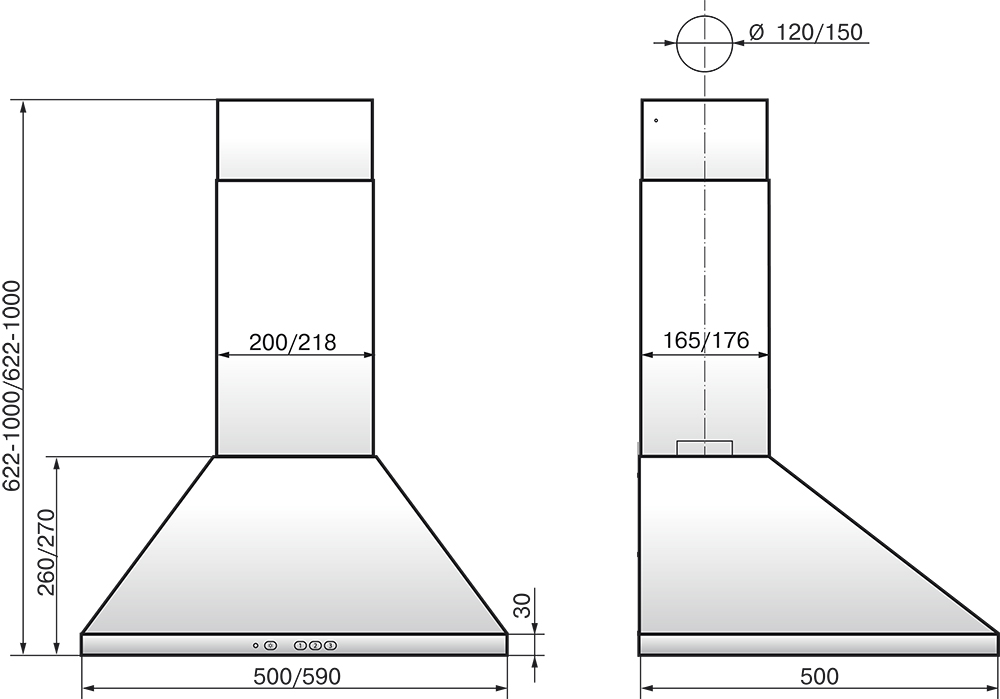 1183407 Вытяжка каминная ELIKOR Вента 60П-650-К3Д черный STDN-0136063 - Вид №9