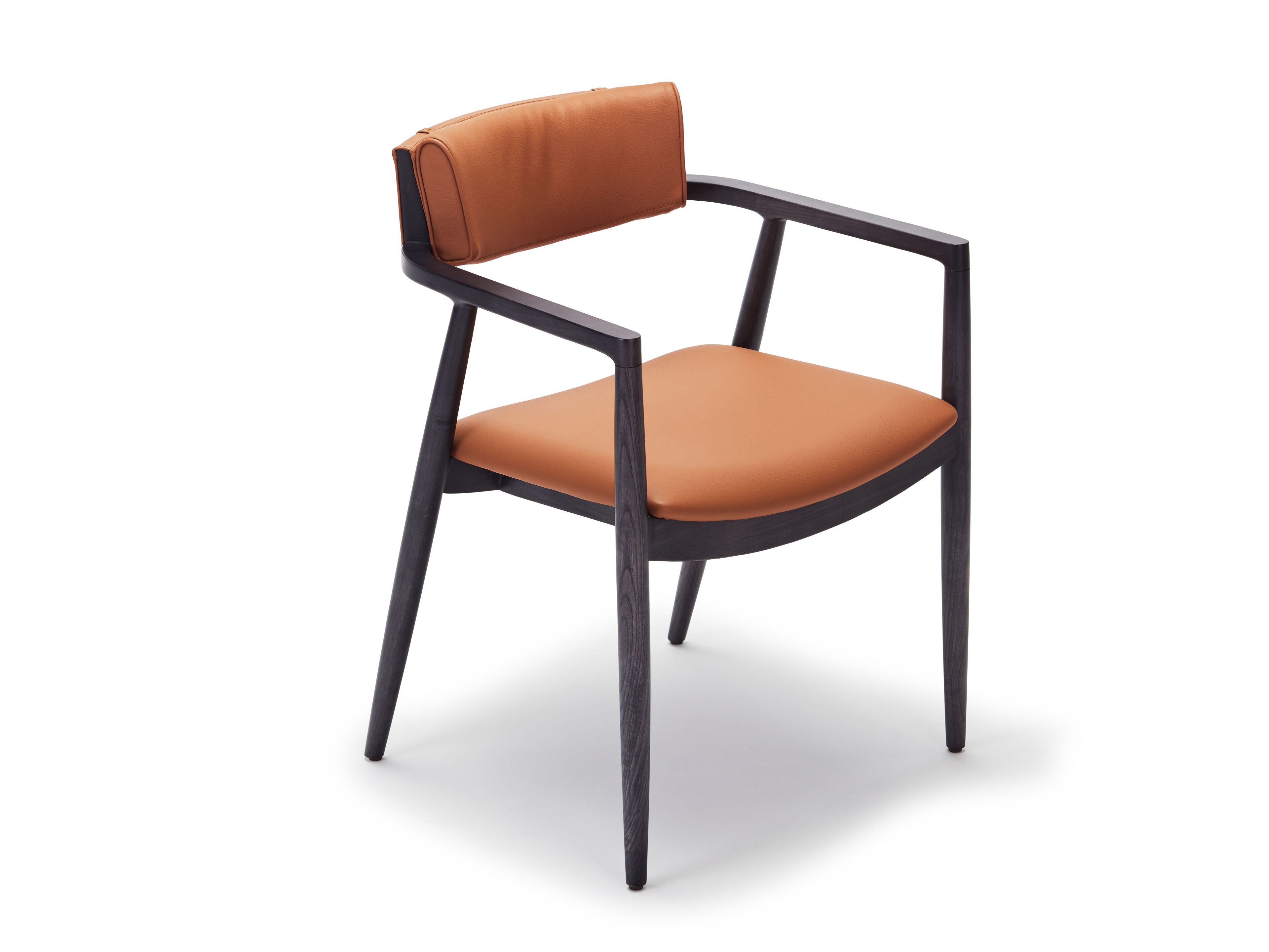 Стул из кожи и ясеня с подлокотниками Papell Design гостиница ARCH-00087300 - Вид №4