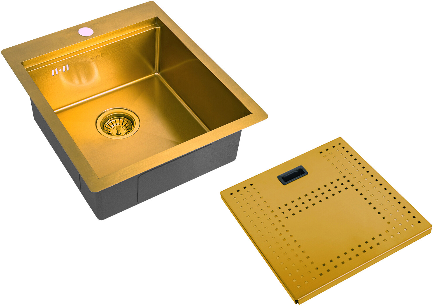 Мойка кухонная ZorG Master N ZM N-4552 BRONZE из нержавеющей стали с накладкой, бронза