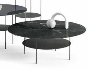 TUMIDEI Низкий круглый стеклянный журнальный столик