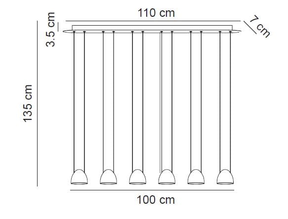 Металлический светодиодный подвесной светильник Alma light Led Oval ARCH-00024114 - Вид №5