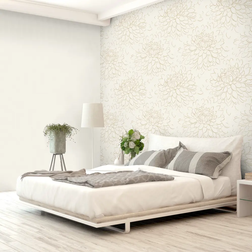 Обои флизелиновые Grandecolife Flower бежевые 1.06 м GDR142027 STLM-2108088 - Вид №4