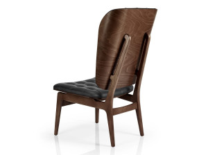 Кожаное кресло capitonné с высокой спинкой