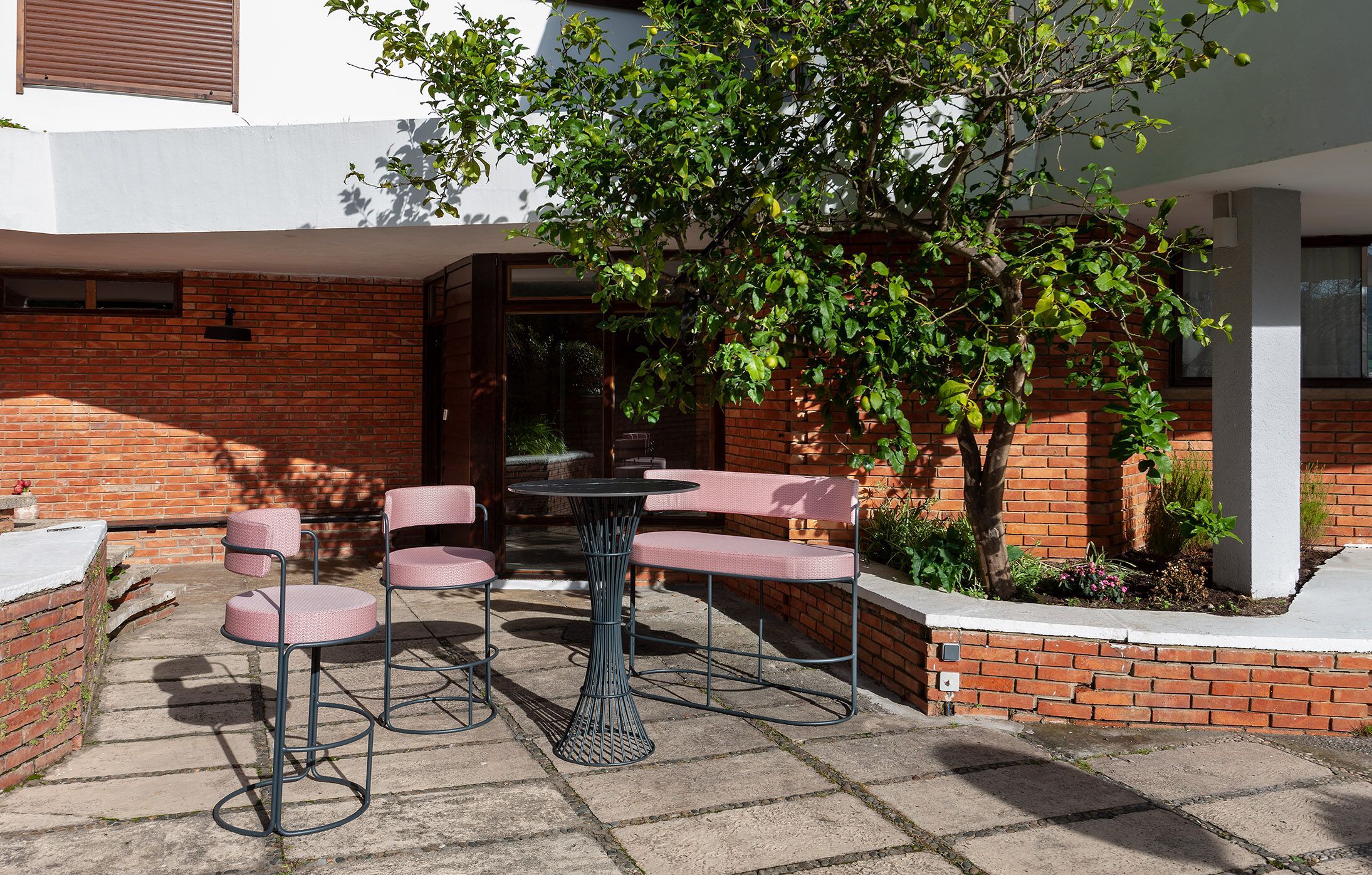 Тканевая садовая скамейка со спинкой iSimar Paradiso ARCH-00147657 - Вид №6