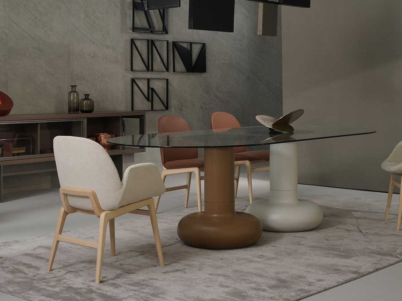 Деревянный мягкий стул для ресторана с подлокотниками CASA Allover ARCH-00089561 - Вид №3