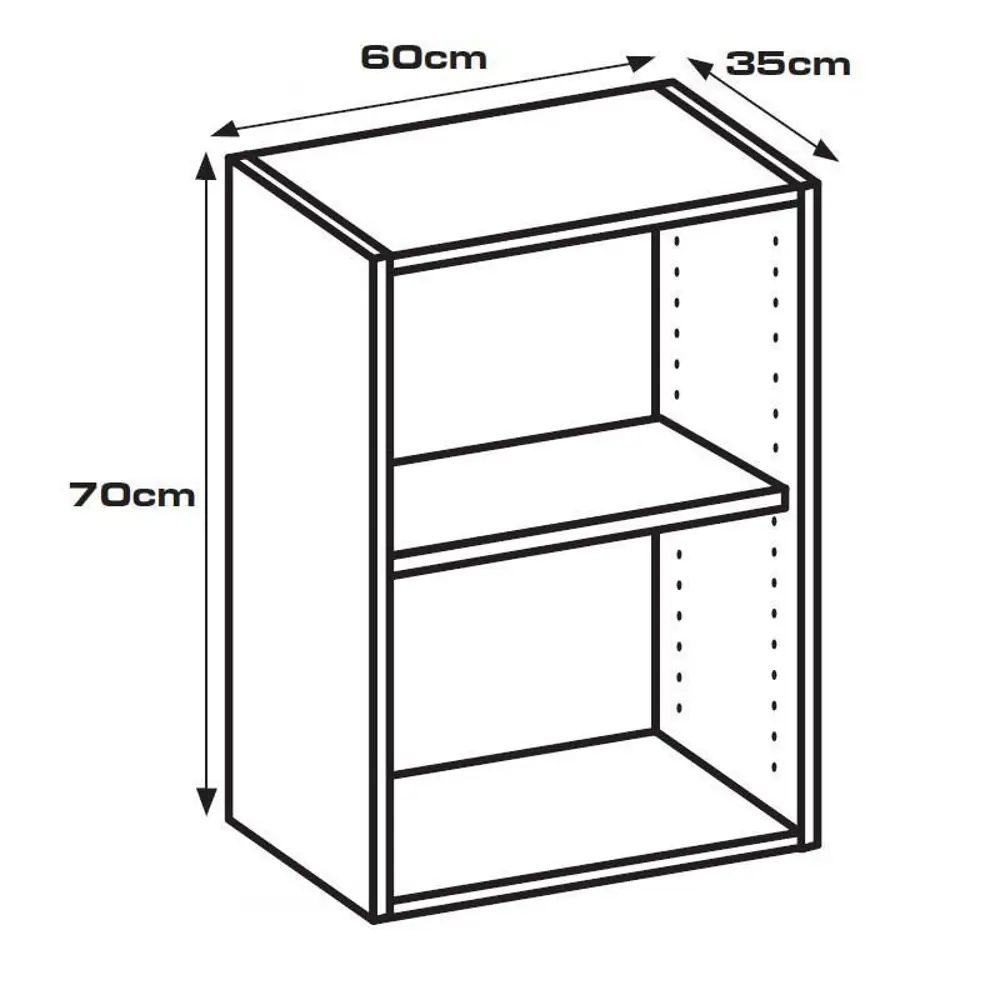 Каркас навесной 60x70x35 см, ЛДСП, цвет белый 82286702 STLM-2071273 DELINIA  - Вид №6