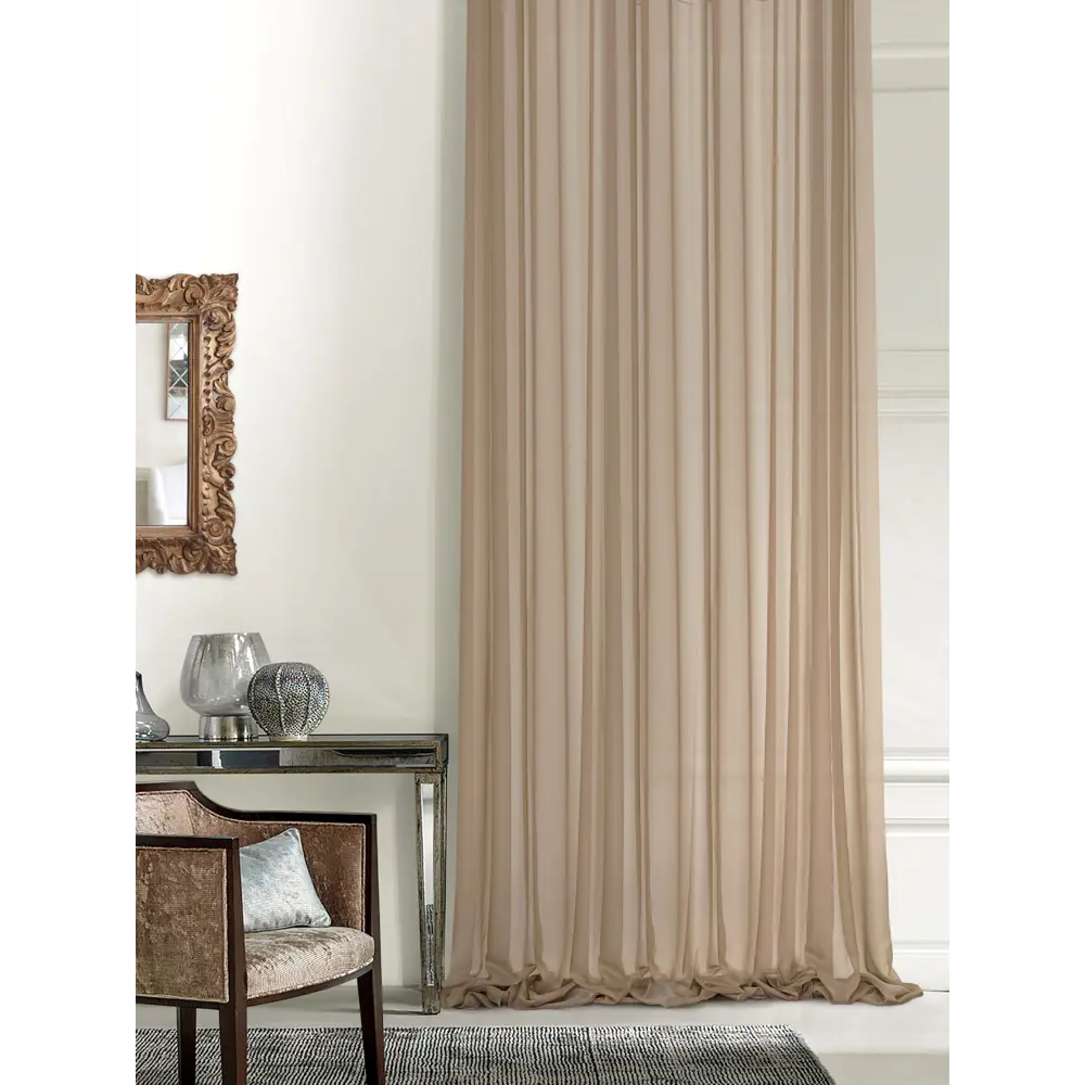 Тюль на ленте «Виола» 300x320 см цвет бежевый MIAMOZA STLM-2099605 - Вид №4