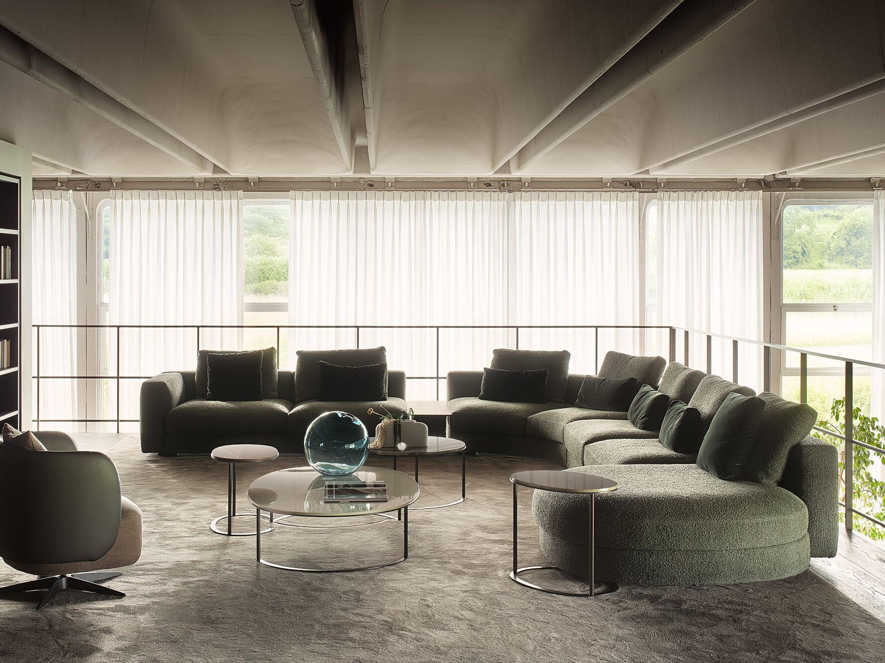 Угловой диван из ткани с полуостровом Lema Venise ARCH-00125173 - Вид №2