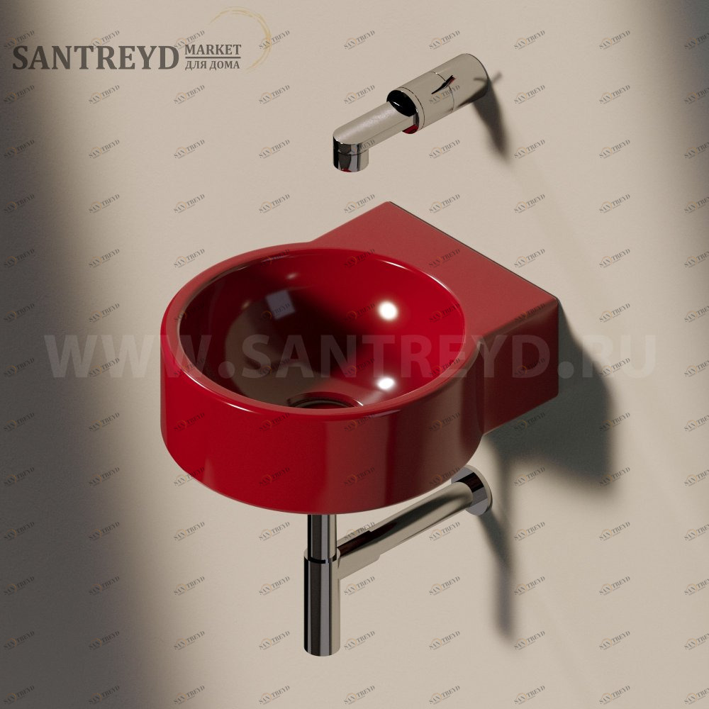 50593011 Подвесная раковина настенная круглая Ceramica Flaminia Twin