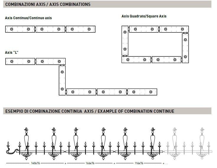 Люстра с кристаллами Swarovski® Euroluce Lampadari Axis System ARCH-00085875 - Вид №2