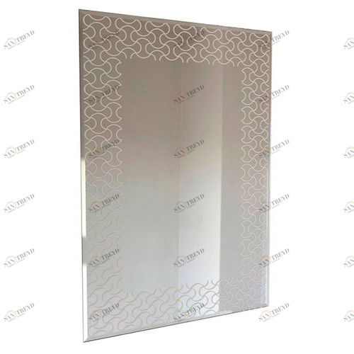 Зеркало прямоугольное с белым принтом "Колди-2" GRAUM ДИЗАЙНЕРСКИЕ 304135 Зеркальный 