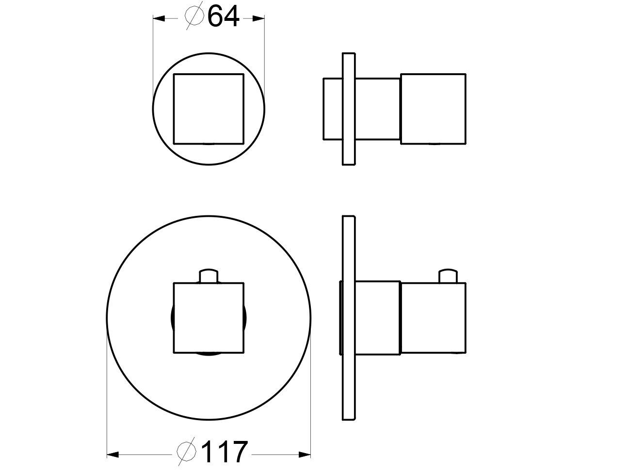 Однорычажный термостатический смеситель для душа GUGLIELMI RUBINETTERIE G&amp ARCH-00070756 - Вид №2