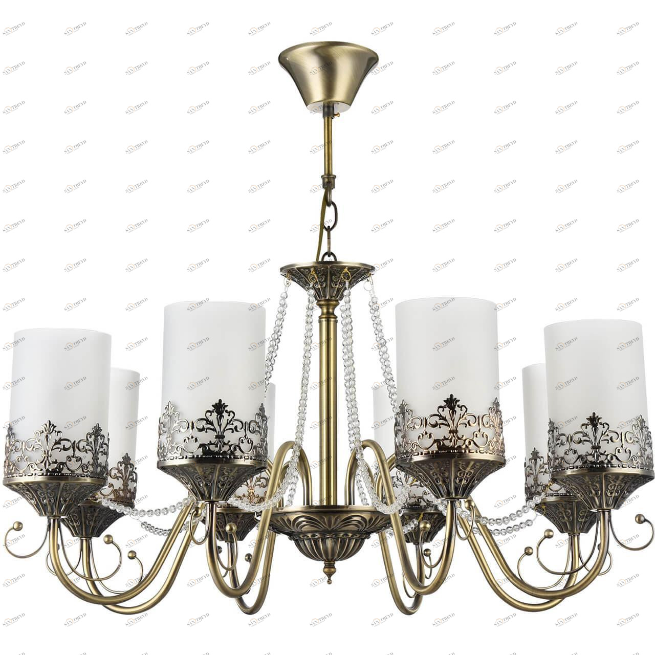 Подвесная люстра Freya Sherborne FR2563-PL-08-BZ FREYA ДИЗАЙНЕРСКИЕ, SHERBORNE 185822 Белый 