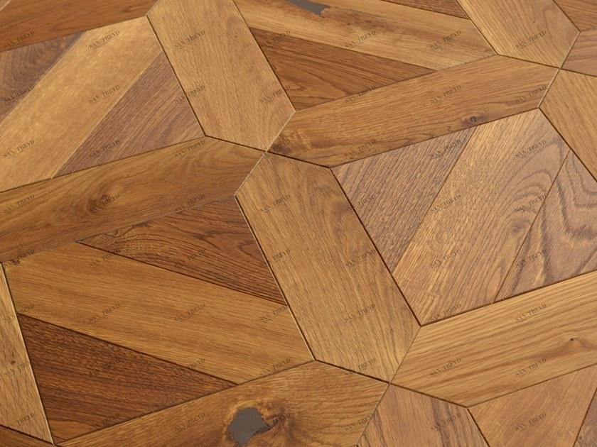 Alma by Giorio 2-х слойный брашированный дубовый паркет Design sun-id-1371608