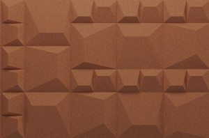 313 310 616 Пробковая 3D-плитка для стен Lisboa Terracotta GRANORTE 3DForms