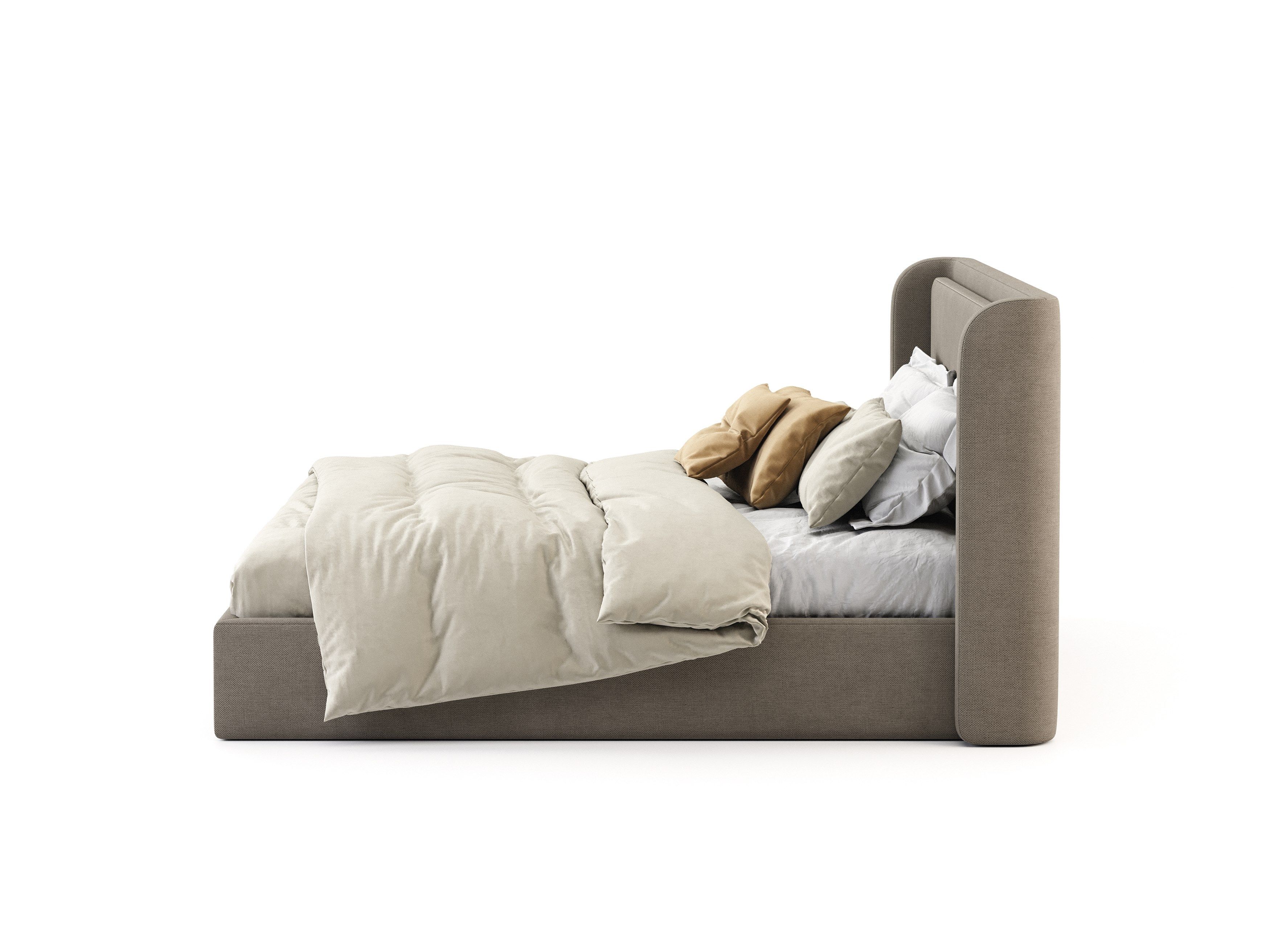 Двуспальная кровать из ткани с мягким изголовьем Stylish Club Porto ARCH-00034730 - Вид №25