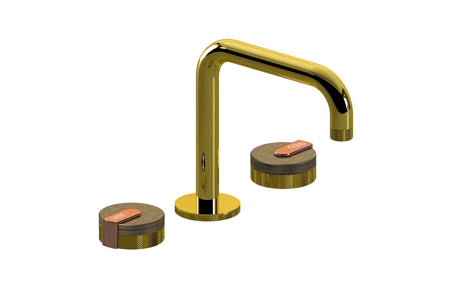 E-11511-R1VBB-L1RG-PB Смеситель для умывальника на 3 отвертия GRAFF MOD+