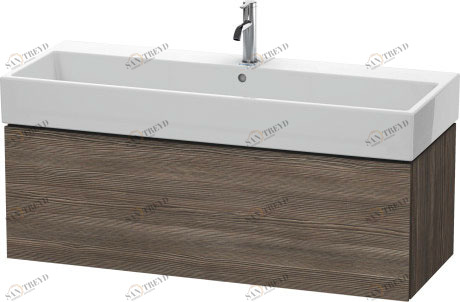 LC617905151 Тумбочка подвесная L-Cube #LC6179 1184 x 459 мм Сосна коричневая, декор Duravit