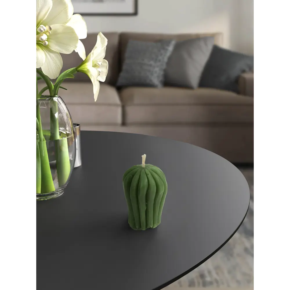 Свеча декоративная Кактус зеленая 6 см Santreyd STLM-2043878 - Вид №2