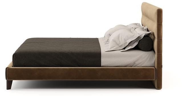 Domkapa Двуспальная кровать из бархата с мягким изголовьем  Dka33  - Вид №2