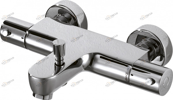 Смеситель для ванной комнаты для ванны и душа короткий нос термостат STREAM F63984C-01B bravat