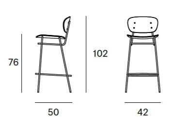 Высокий стул из ясеня со спинкой Blasco&Vila Fosca ARCH-00037835 - Вид №20