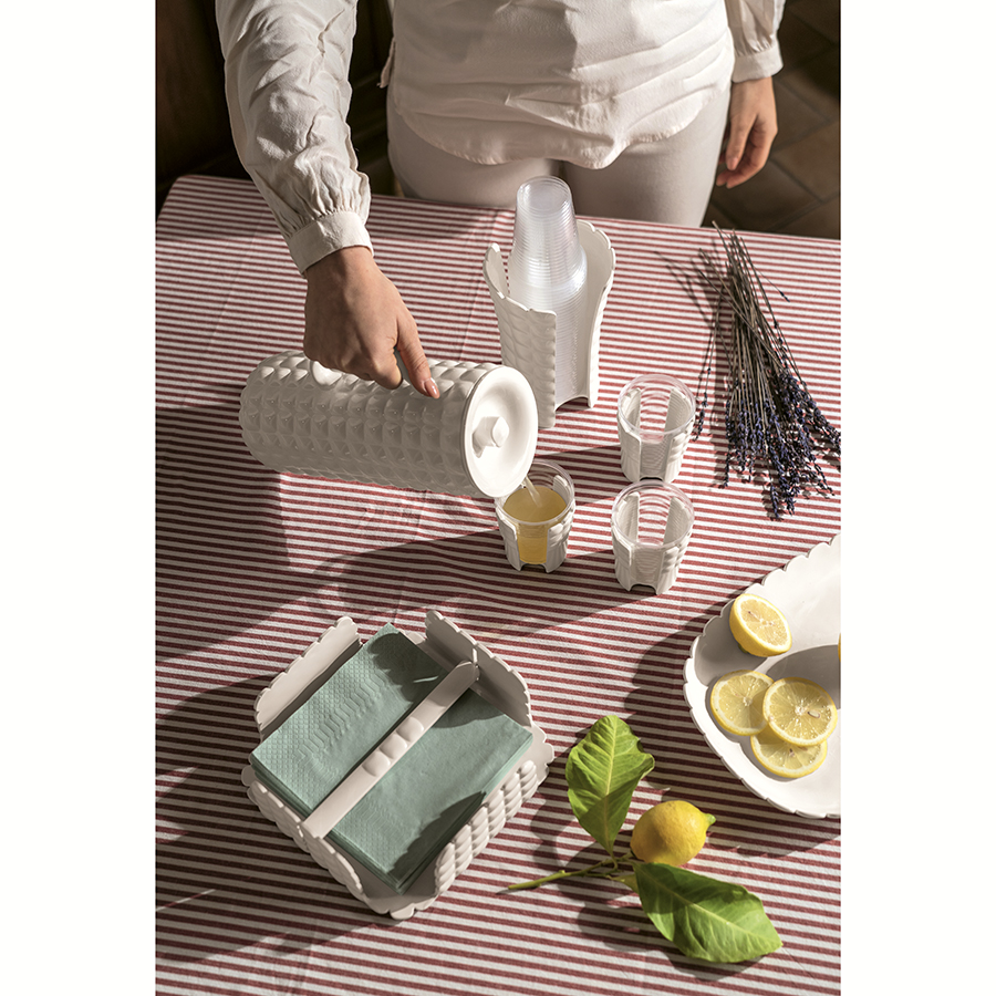 225600156 Кувшин с колбой для льда tiffany, 1,75 л, акрил, молочно-белый Guzzini  - Вид №3