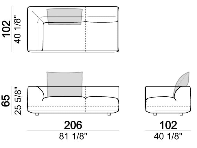 3-местный тканевый секционный диван Arketipo Starman ARCH-00099910 - Вид №22