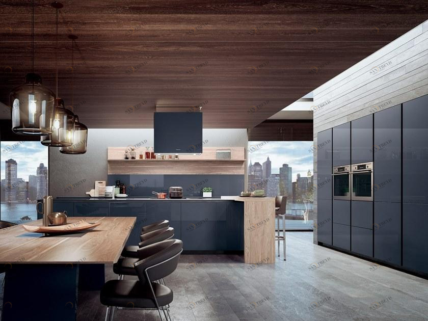 GD Arredamenti Модульная стеклянная кухня с островом Evolution sun-id-1459543