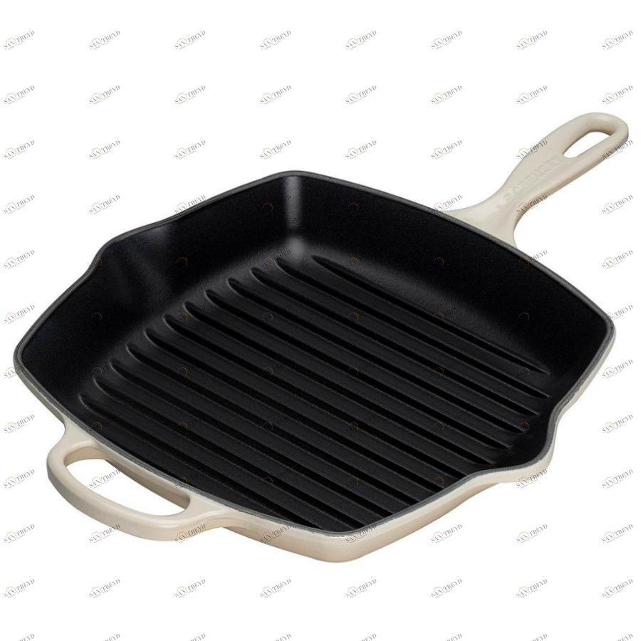 Сковорода-гриль чугунная Le Creuset, Ø26 см, кремовая 20183264810422