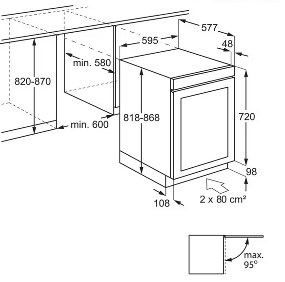 9155074 Винный шкаф AEG AWUS040B8B черный STDN-0015097 - Вид №3