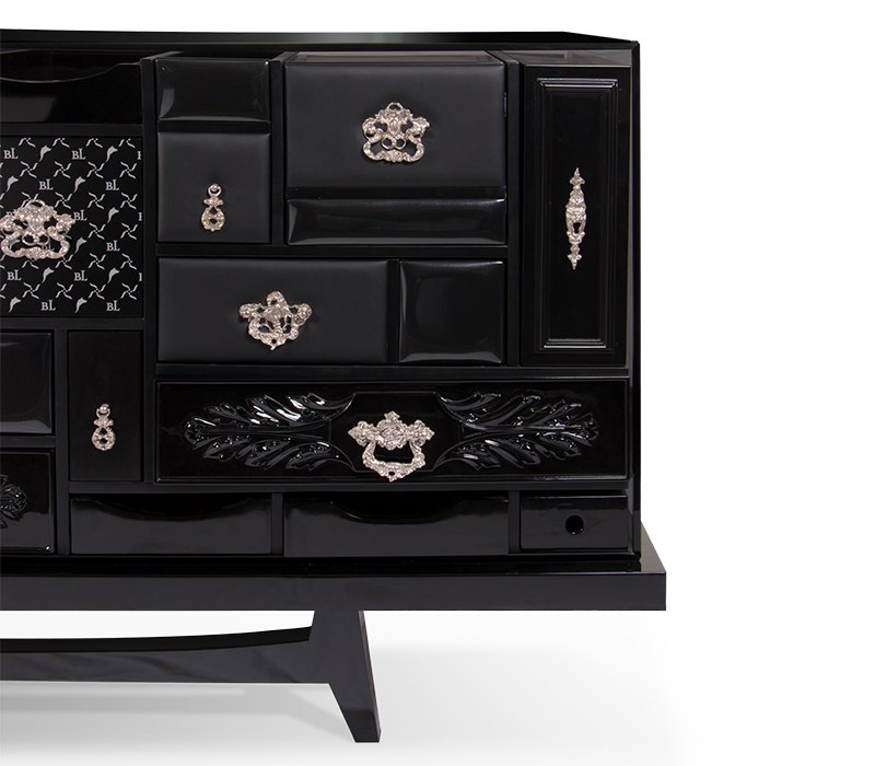 0-076 Черный буфет Mondrian  Boca Do Lobo  - Вид №9