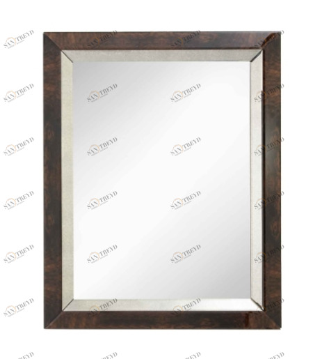 Зеркало прямоугольное настенное венге Burnett PUSHA ДИЗАЙНЕРСКИЕ 062636 Коричневый 
