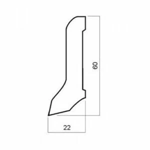 Плинтус La San Marco Profili Пропаренный Шпонированный Бук 2500х60 мм.