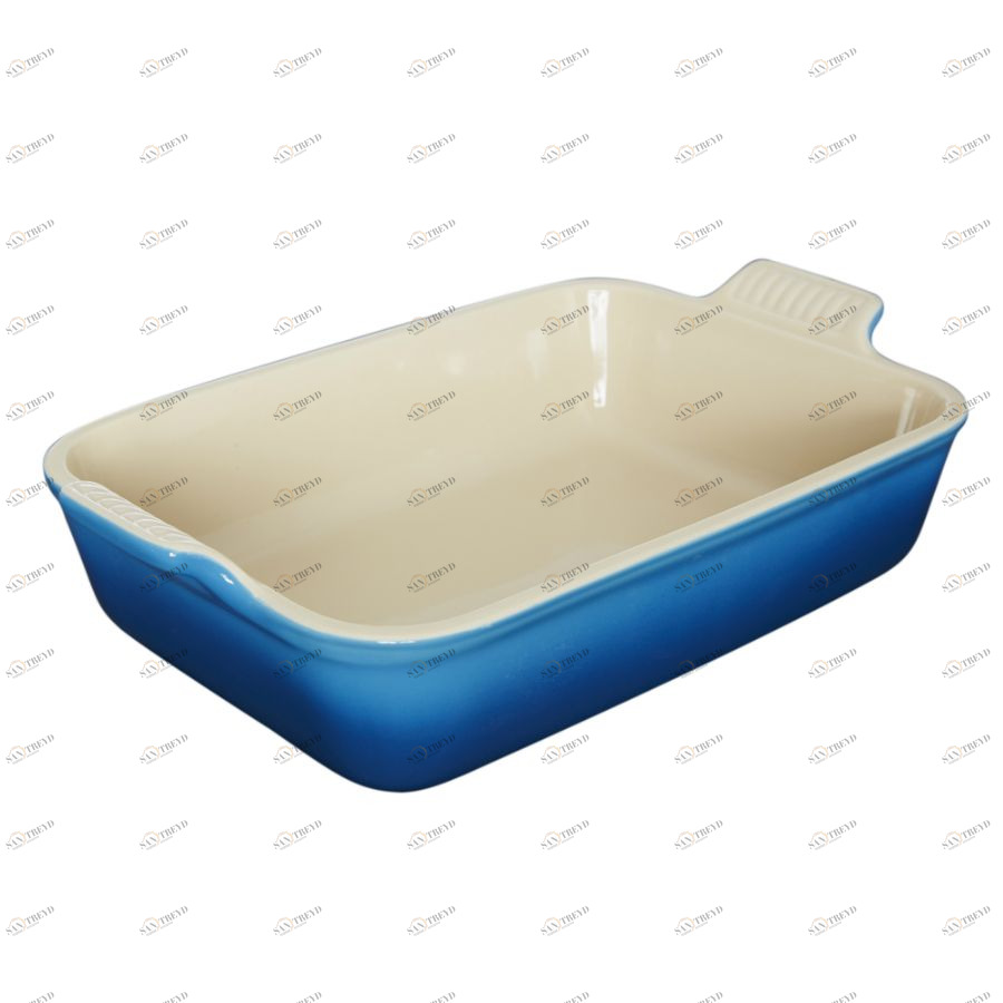 Блюдо прямоугольное Le Creuset, каменная керамика, 24х19 см, голубое 91004719310100