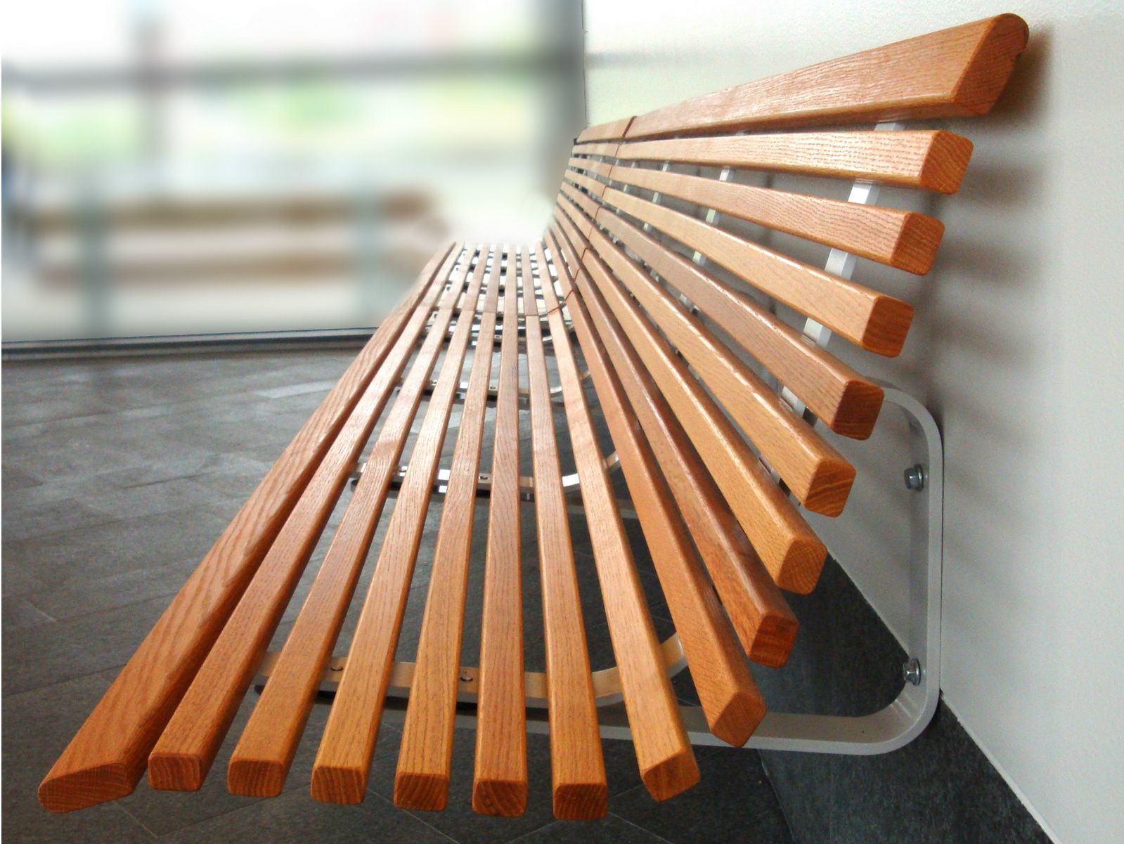 Деревянная скамейка с настенной спинкой Nola Industrier NO2 ARCH-00036246 - Вид №2