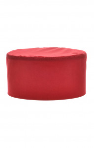 61166 Головной убор "Таблетка" ткань "Тиси" красная  Одежда для поваров  размер 55-56